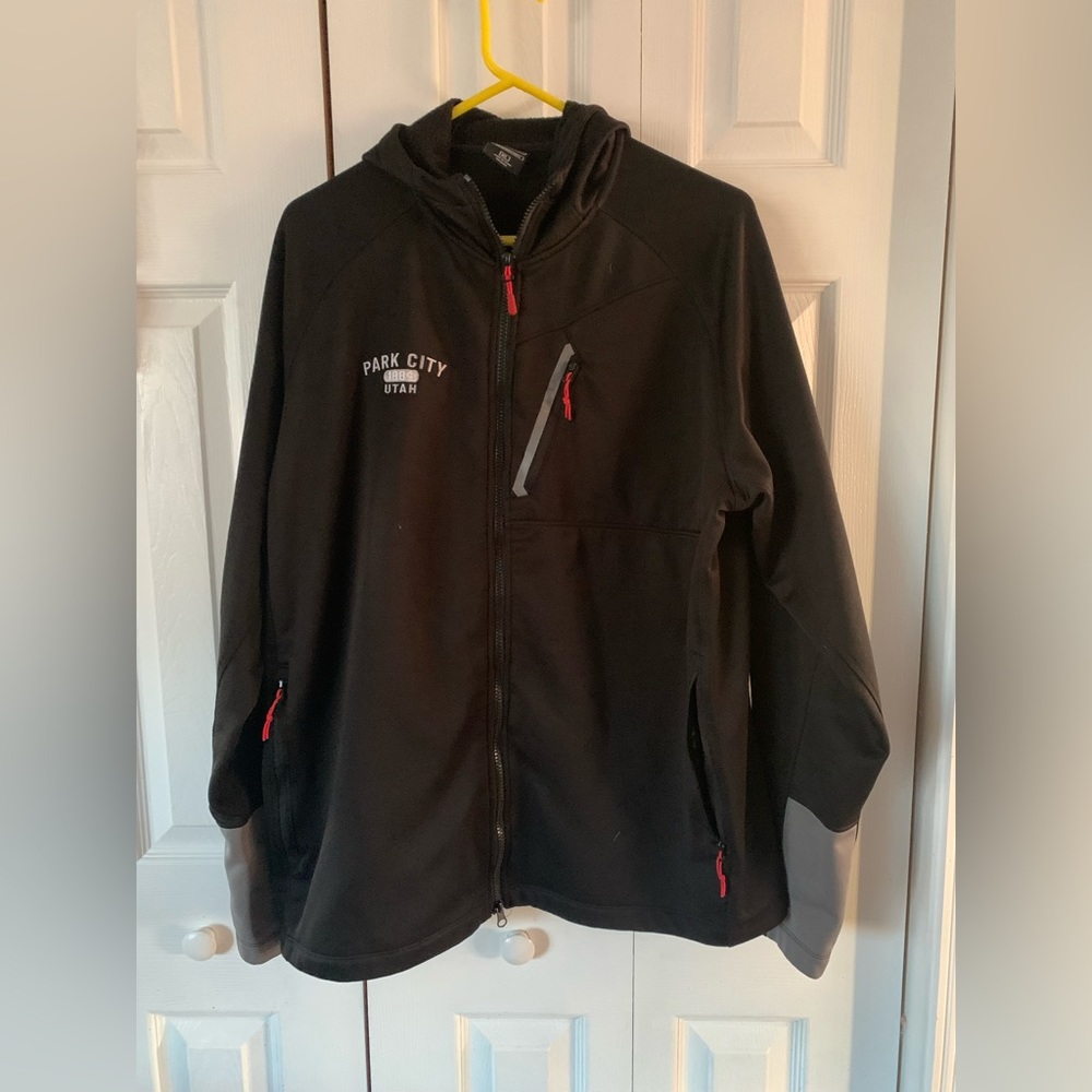 Mens Fleece jacket with hood  Xlarge